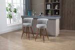 COOLMORE Counter Height Bar Stools Set of 2 for Kitchen Counter Solid Wood Legs with a fixed height of 360 degrees