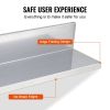 VEVOR 8.6" x 24" Stainless Steel Shelf, Wall Mounted Floating Shelving with Backsplash, 44 lbs Load Capacity Commercial Shelves
