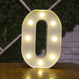 Alphabet Letter LED Lights Luminous Number Lamp Decor Battery Night Light for home Wedding Birthday Christmas party Decoration (type: 0)