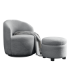[Video] Welike Swivel barrel chair, living room swivel chair with round storage chair, 360 ¬∞ swivel club chair, nursery, bedroom, office