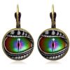 Y2K Vintage Dragon Eye Time Synthetic Gemstone Earrings Retro Creative Personality Temperament Alloy Material Exquisite Gift For Women Girls