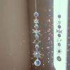 1pc; Colorful Crystals Suncatcher Hanging Sun Catcher With Chain Pendant Ornament Crystal Balls For Window Home Garden Christmas Day Party Wedding Dec